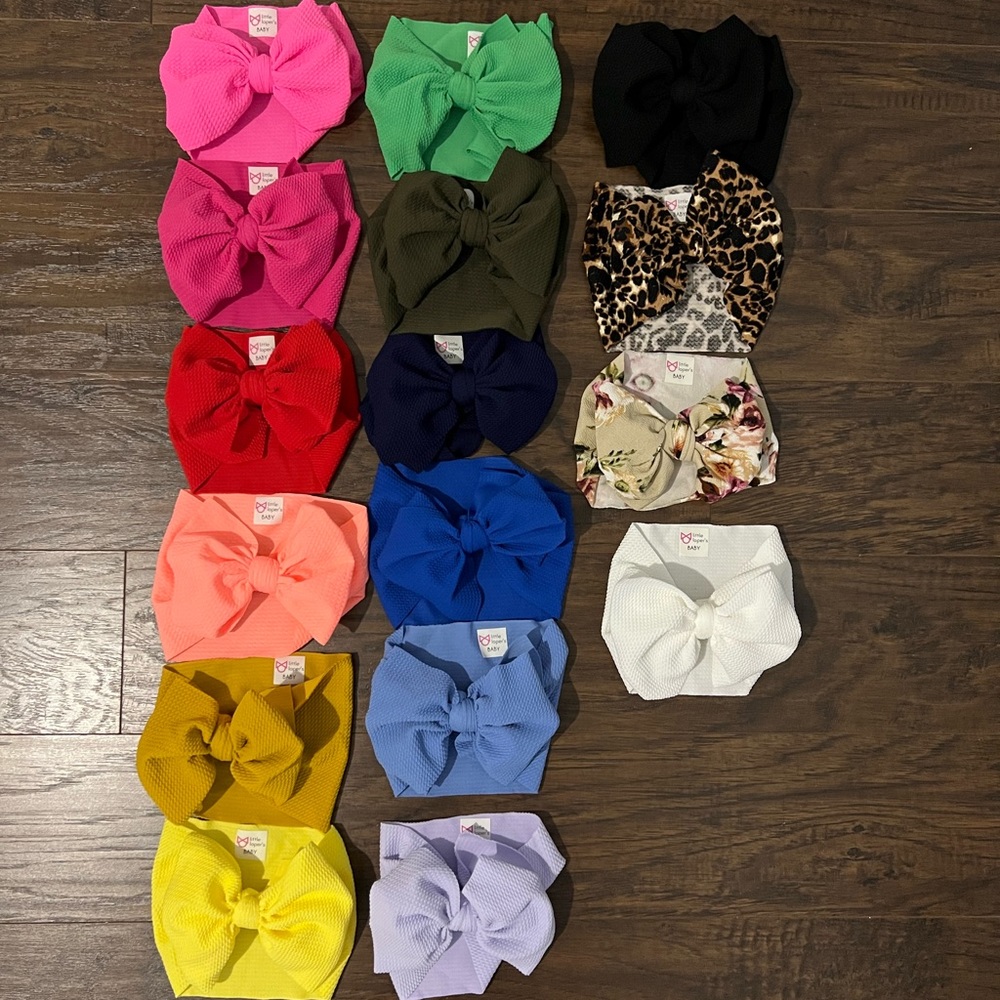 Baby Girl Little Loper Bow Headwrap Bundle